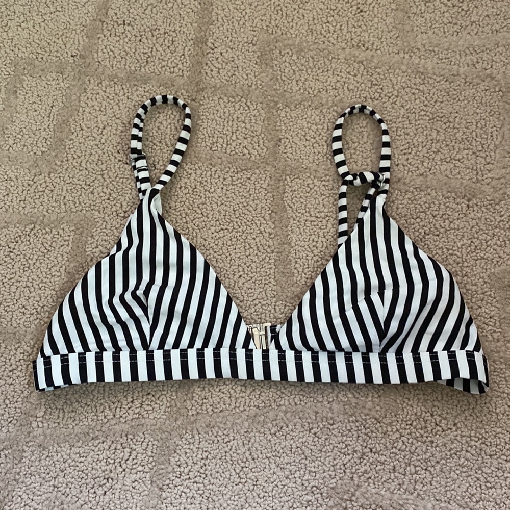 striped bikini top